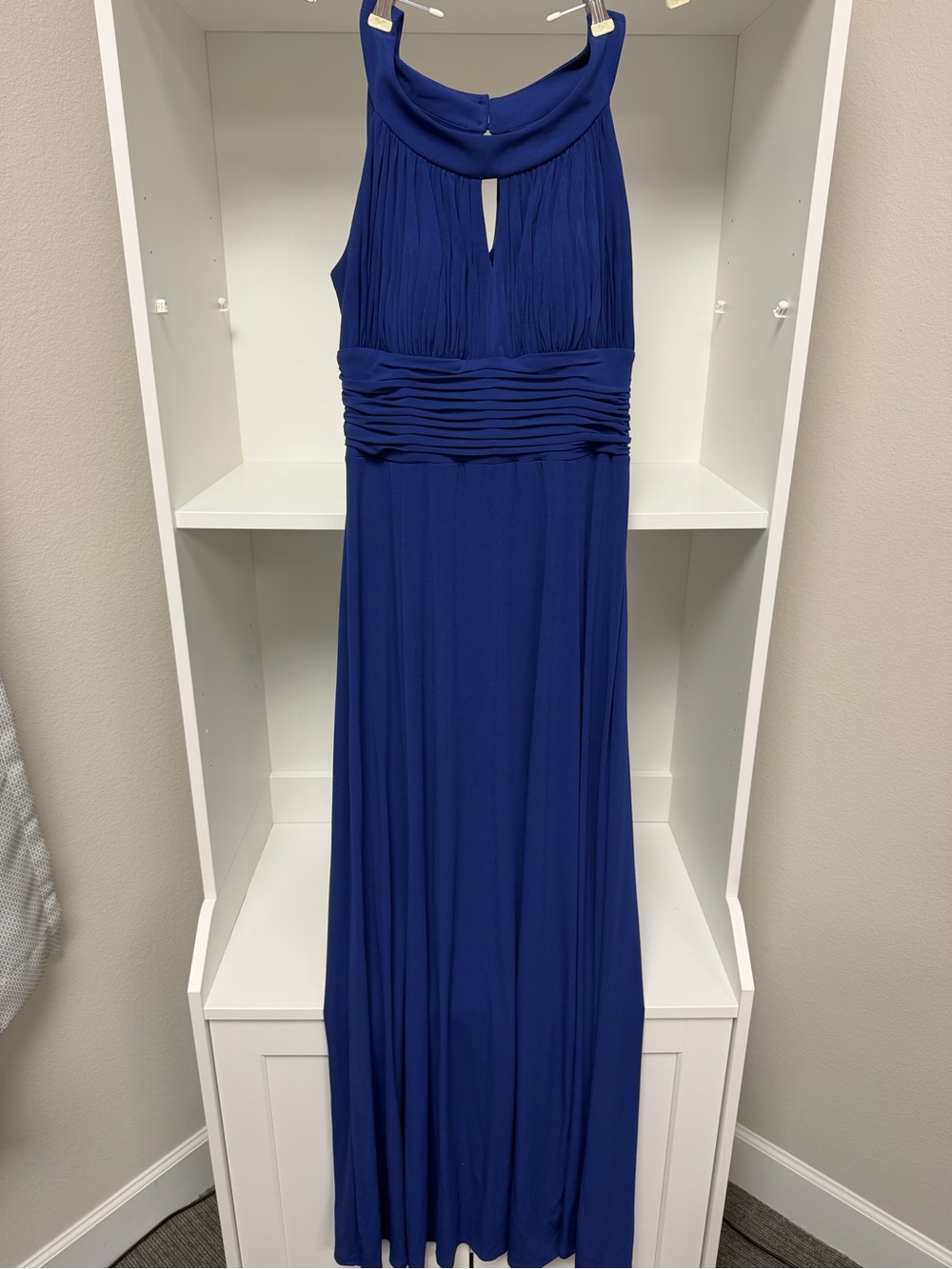 Signature by Sangria Cobalt Blue Halter Maxi Dress